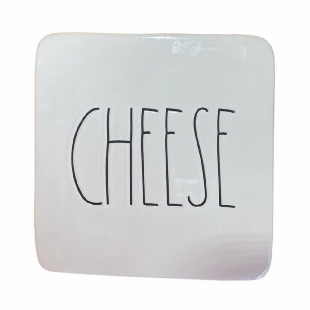 Rae Dunn CHEESE Plate Board Trivet 6x6